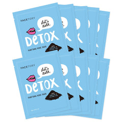 FACETORY detox charcoal sheet mask nourishes pores and balances oily skin.