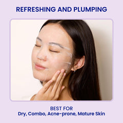 FACETORY peptides and hyaluronic acid provide hydration and a subtle plump for a healthy look.