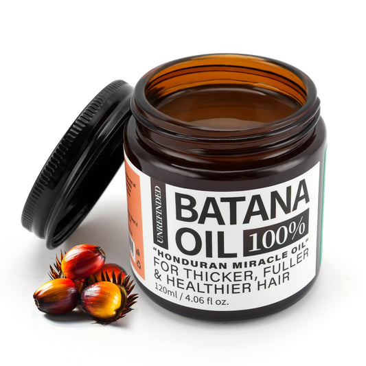 Fadelo Batana Oil bottle closeup for natural shine and frizz control.