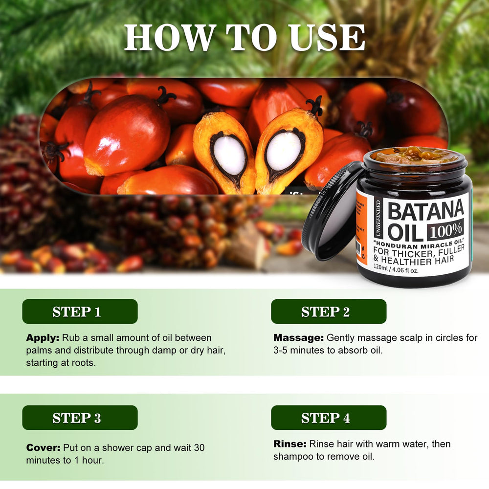 Hands applying Batana oil to the scalp for deep nourishment