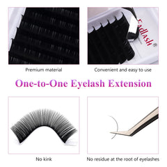 FADLASH lash extension curves image showcases versatile curls for different eye shapes and styles.