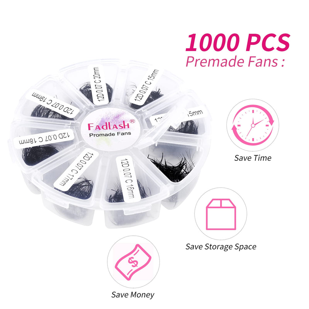 FADLASH loose fans are easy to pick up with tweezers for clean results.