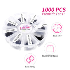 FADLASH loose fans show easy application with tweezers for clean lash work.