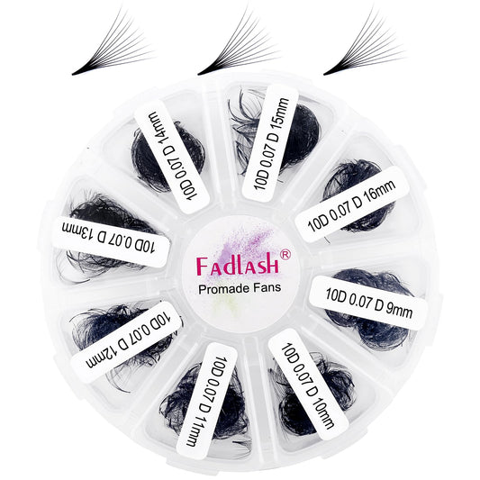 FADLASH Premade Fans packaging showing 1000pcs for efficient lash artistry and time savings