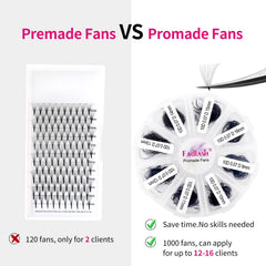 FADLASH easy-pickup premade fans streamlining application for faster lash sessions