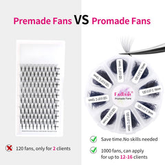 FADLASH premade fans with a thin base enable comfortable, natural or dramatic looks.