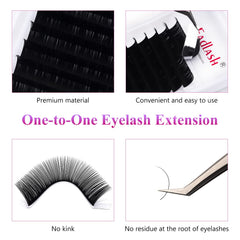 FADLASH premium silk lashes matte black for soft, durable volume