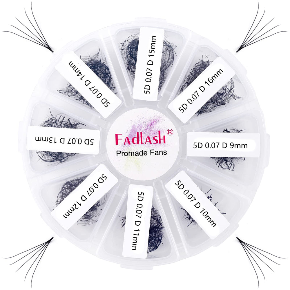 FADLASH volume premade fans pack ready for fast, precise lash application.