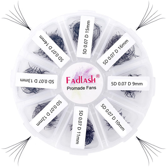 FADLASH volume premade fans pack ready for fast, precise lash application.