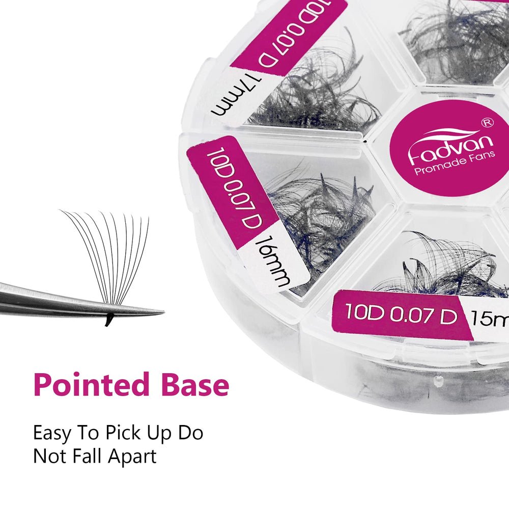 FADVAN 10D-0-07D premade fans pack with efficient, consistent density.