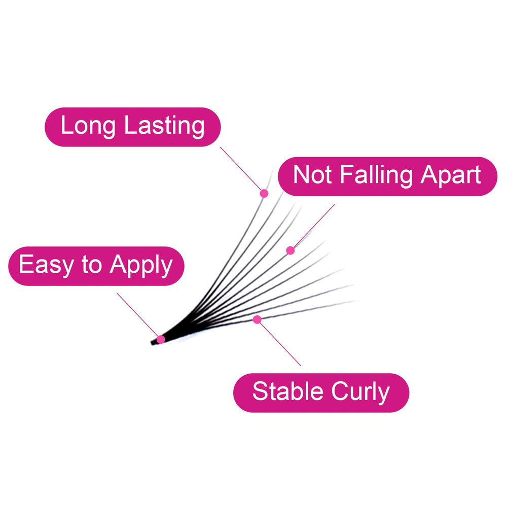 FADVAN loose PBT material highlighting soft, smooth lash base.