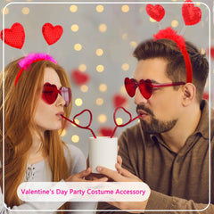Fahacop eight pack valentine headbands for group photos