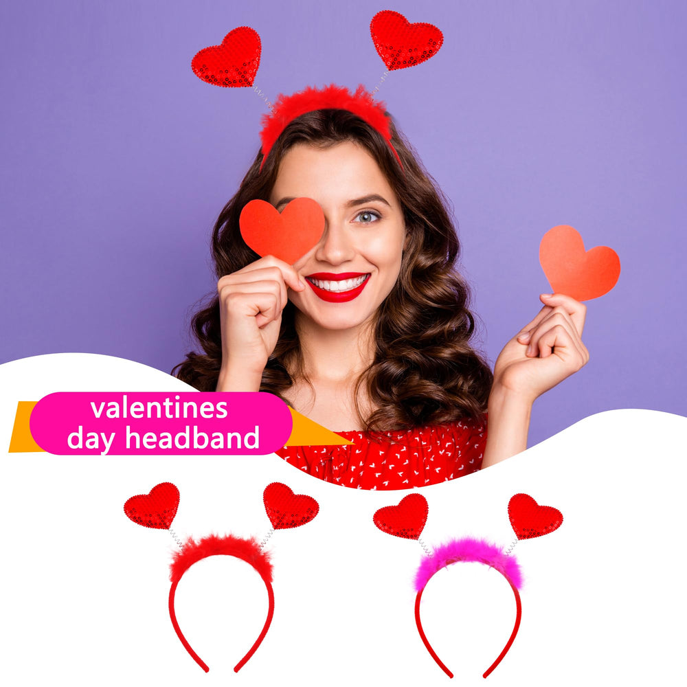 Fahacop valentine headband worn with dress or casual wear