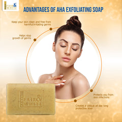 FAIR & WHITE Original AHA Exfoliating Soap bathroom scene