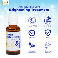 FAIR & WHITE Original Brightening Serum application on hand for quick spot testing