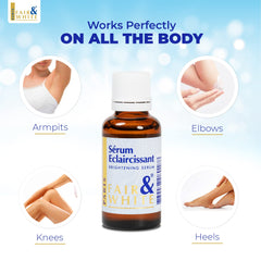 FAIR & WHITE Original Brightening Serum after-application glow on skin