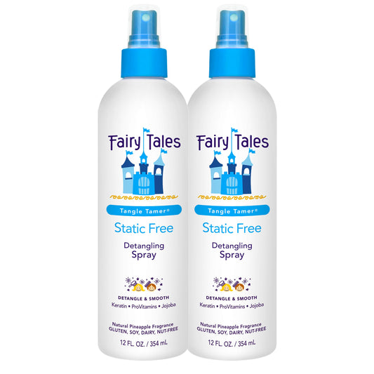 Fairy Tales Tangle Tamer spray bottle for easy detangling and smooth hair.