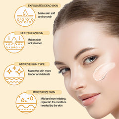 FAIRYTALESPACE orange exfoliating gel scrub duo packaging with two tubes