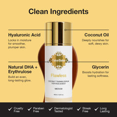 Fake Bake Flawless Coconut serum with included gloves for easy application