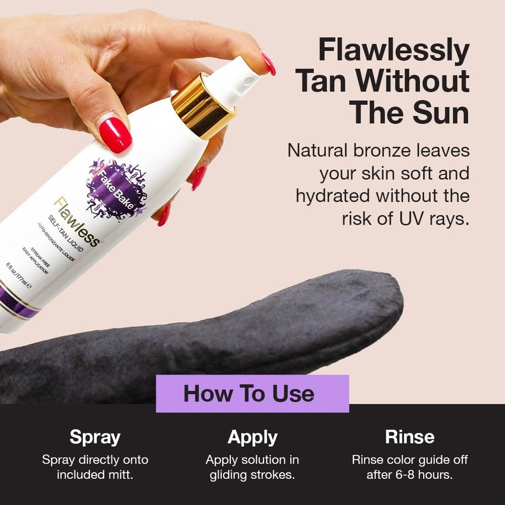 Fake Bake Flawless mitt for smooth, streak-free bronzing