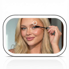 Fancii Juni clip-on visor mirror mounted on a car visor for easy makeup checks on the road