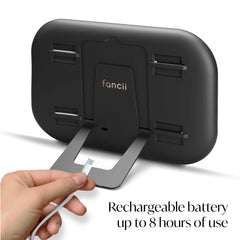 Fancii Juni distortion-free glass reflecting a clear, true image