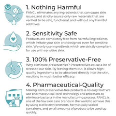 FANCL product in hand demonstrates easy use and prep for serums