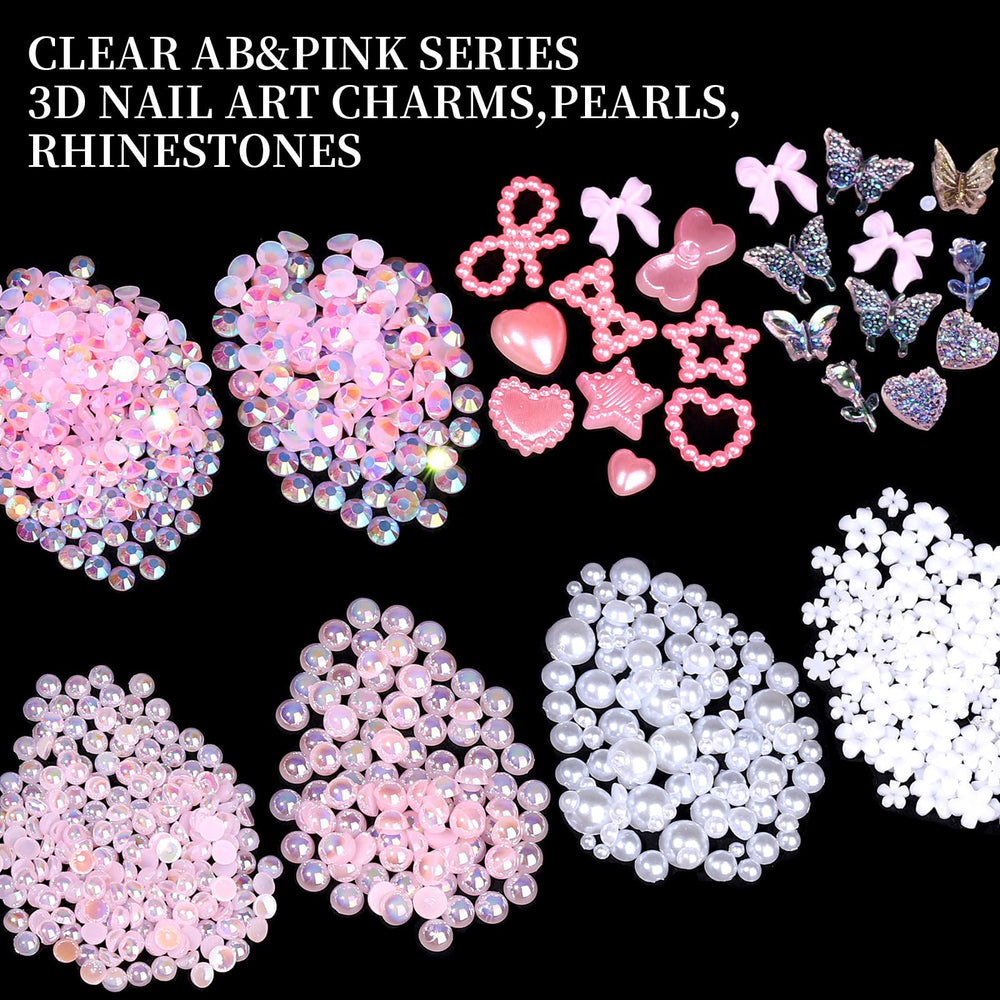 Fandamei clear multi-size rhinestones for versatile embellishments