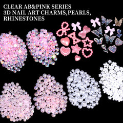 Fandamei clear multi-size rhinestones for versatile embellishments