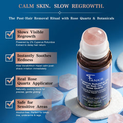 Fankr Rose Quartz roll-on demonstrates soothing application and cooling touch.