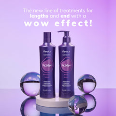 Bottle of Fanola No Yellow Purple Hair Mask with rich violet hue.