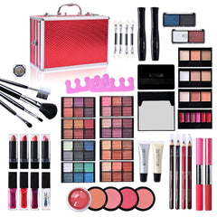 FantasyDay 48-color eyeshadow palette swatches in bold tones for versatile looks
