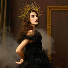 Fantherin Mary Halo Crown worn at cosplay events elevates costume without heaviness.
