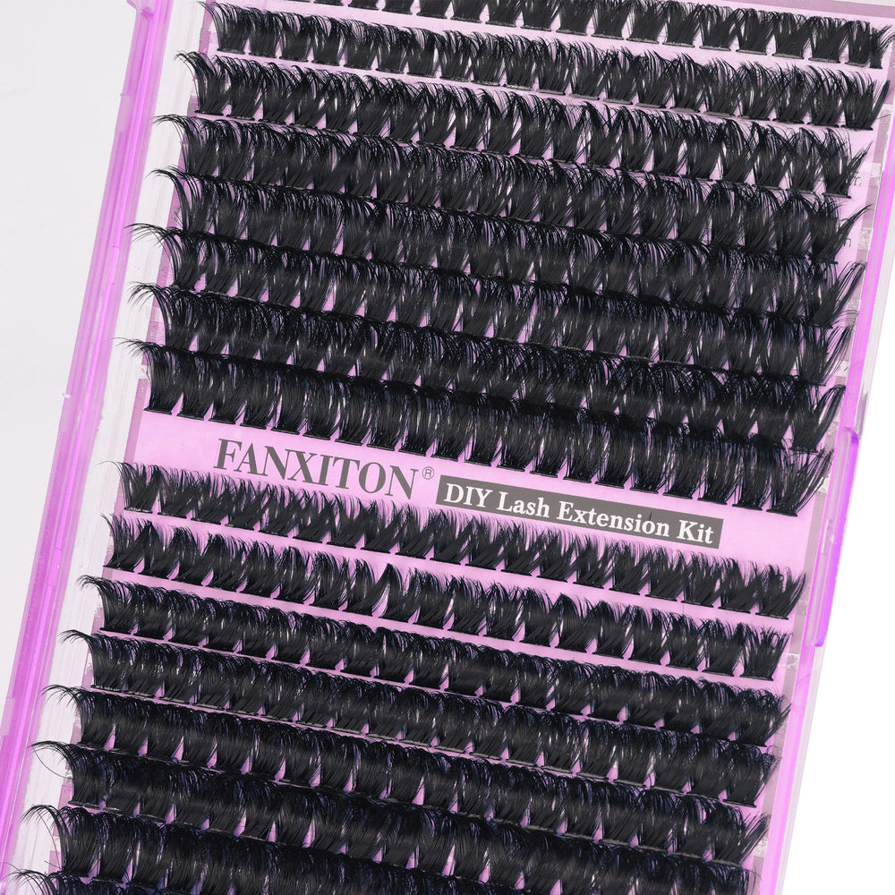 FanXiton 312 cluster lashes highlight soft, lightweight fibers