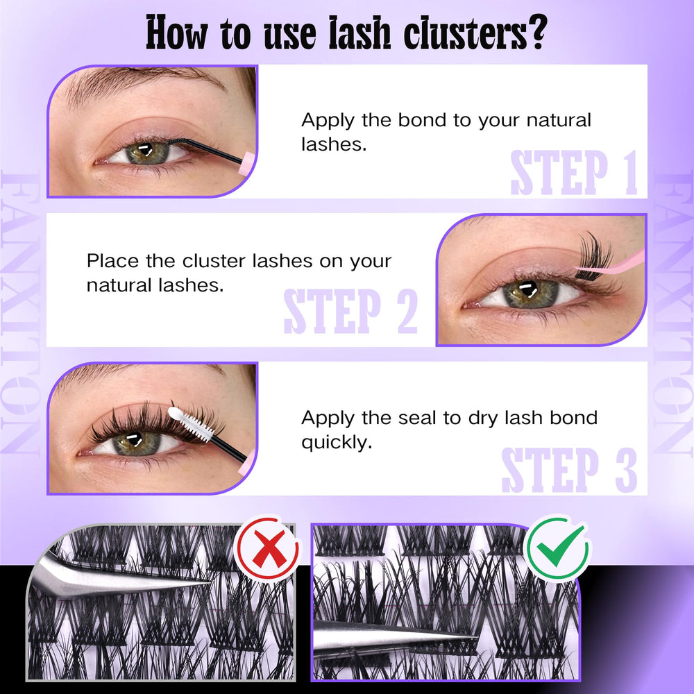 FanXiton soft wispy extensions blend easily with lashes