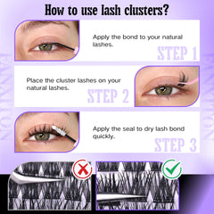 FanXiton soft wispy extensions blend easily with lashes