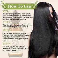 Close-up of glossy hair after using Fari Oil for smoother texture