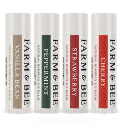 Farm & Bee gift-ready lip balm set ideal for adults and teens.