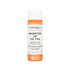 Farmacy 3% TXA brightening toner bottle closeup reveals glow-enhancing formula