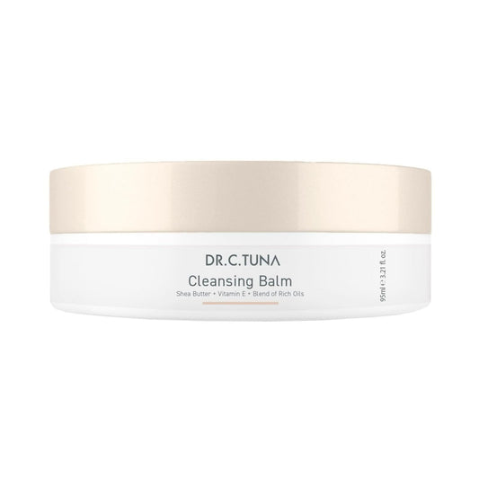 FARMASi Dr. C. Tuna cleansing balm texture close-up showing balm-to-oil transformation for gentle cleansing.
