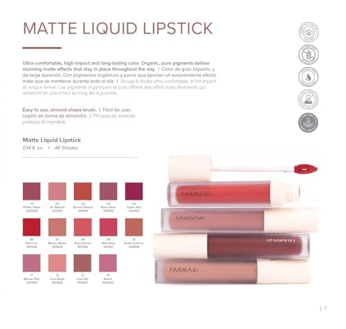 Swatch of Farmasi Red Love showing bold, vibrant pigment.