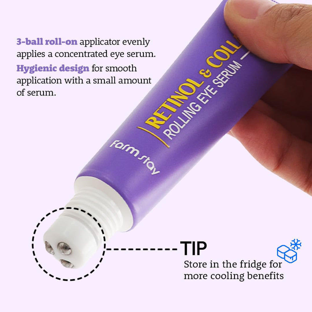 Farmstay Cooling 3-Ball Roll-On provides instant cooling to de-puff tired eyes.