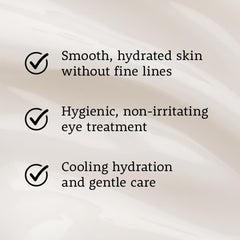 Cooling roll-on applicator provides a refreshing sensation, helping to de-puff tired eyes.