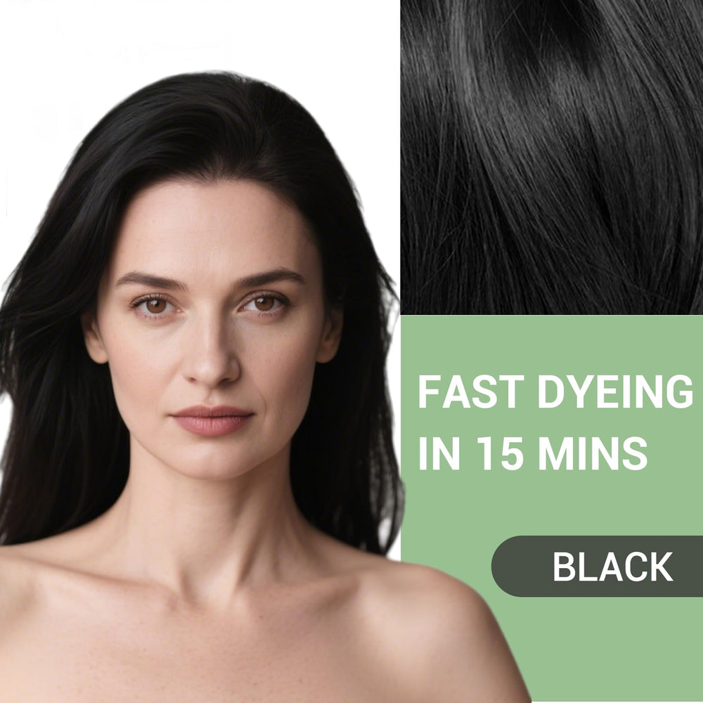 Farndu 3-in-1 Hair Dye Shampoo in action colors, cleanses, and conditions.