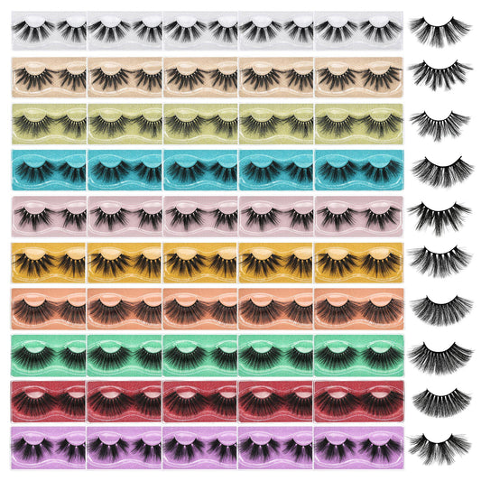 FARRED 25mm faux mink lashes with 6D dramatic volume for bold eye style.