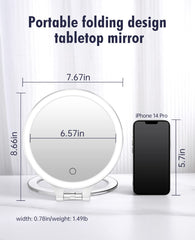 FASCINATE double‑sided magnifying mirror for full‑face and close‑up views
