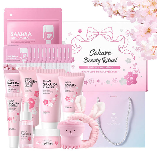 Fashion Base Sakura Skincare Set box with gift-ready packaging.