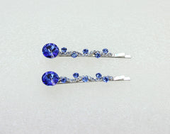 Faship blue rhinestone jewelry clip with elegant wedding-ready appearance