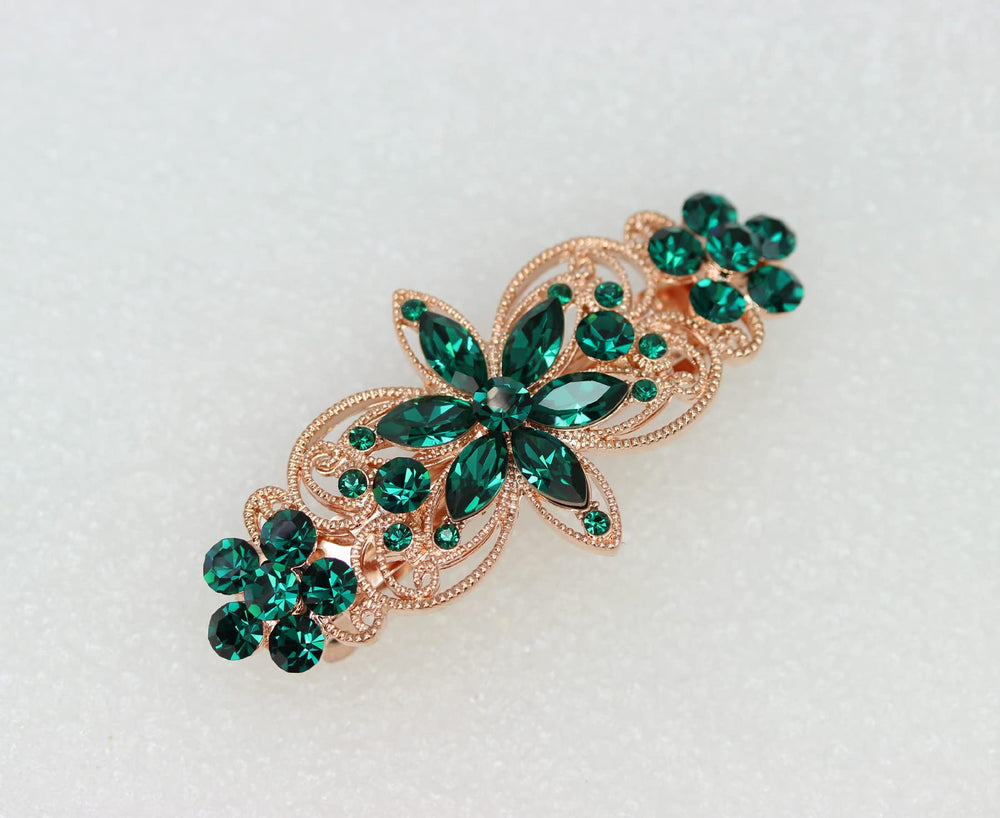 Faship rose gold plated zinc alloy barrette showcases durable finish.