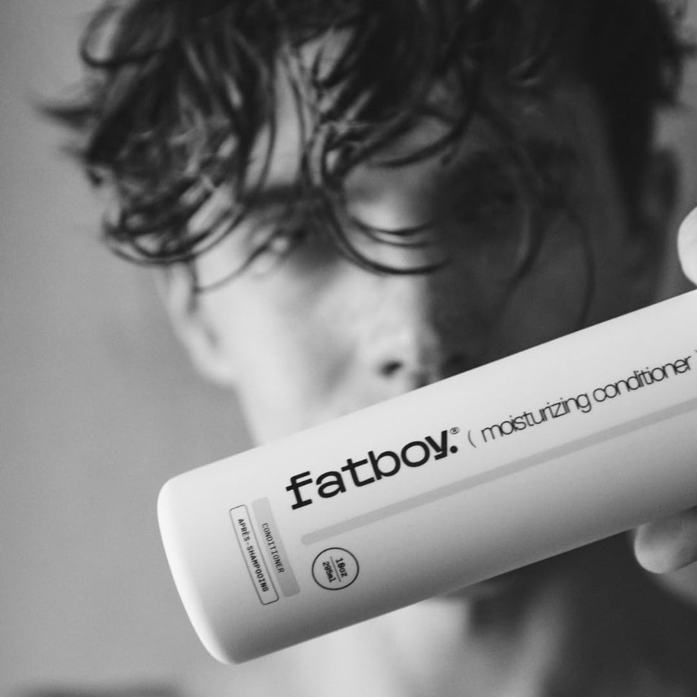 Fatboy Moisturizing Conditioner application on mid-lengths and ends demonstrates easy routine.